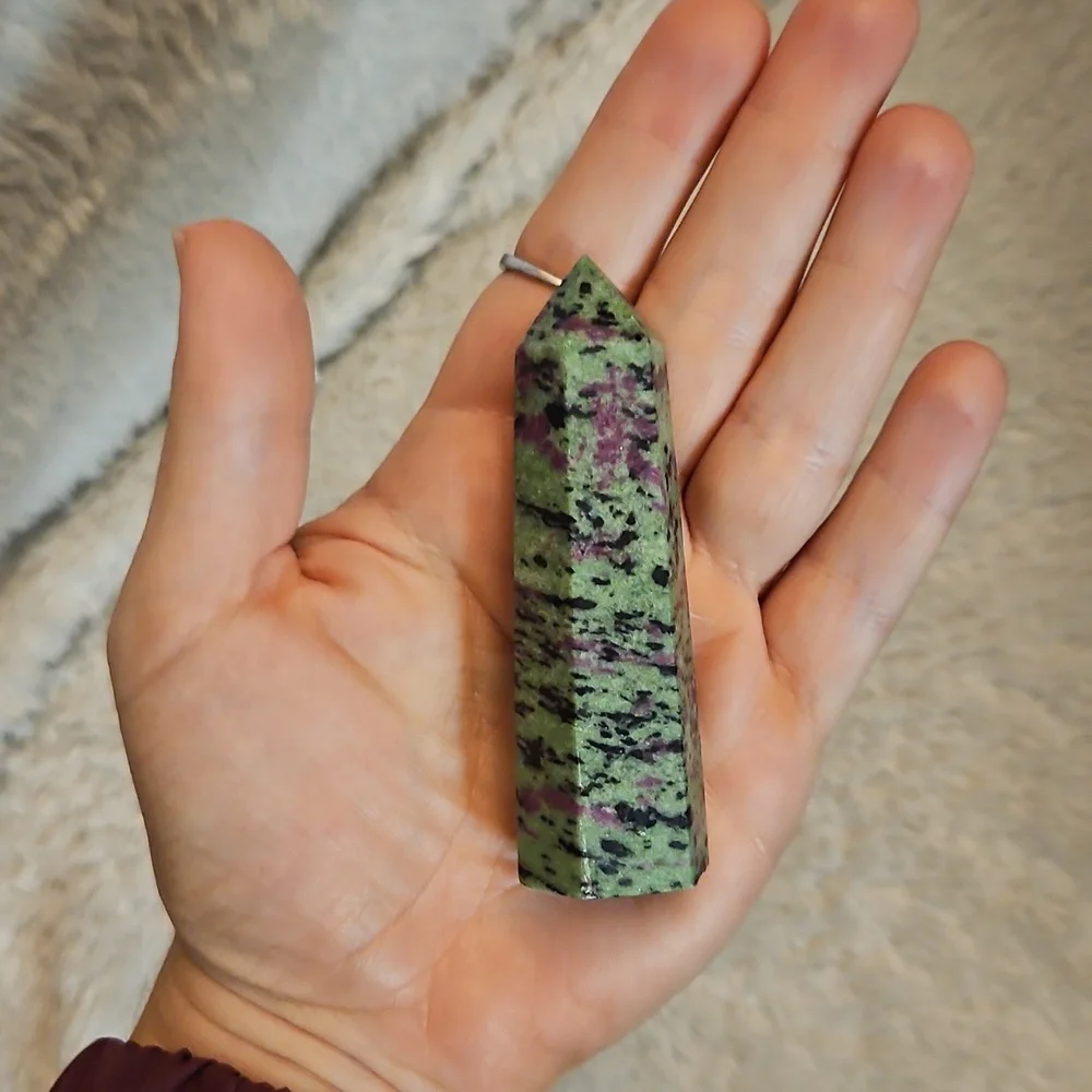 Ruby Zoisite Crystal Tower Point - Picture 7 of 7